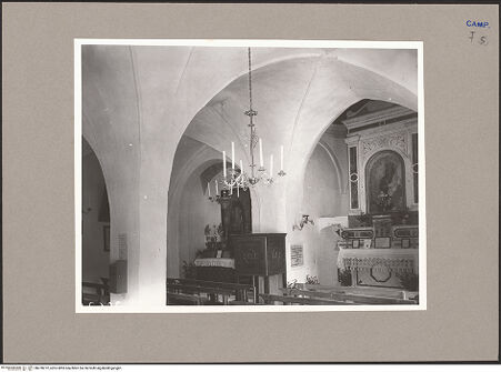 Vorderseite von ICCD [https://www.deutsche-digitale-bibliothek.de/content/lizenzen/rv-ez/] Santa Maria di Cetrella - Innenraum, Teilansicht, bh078272_recto. Foto.