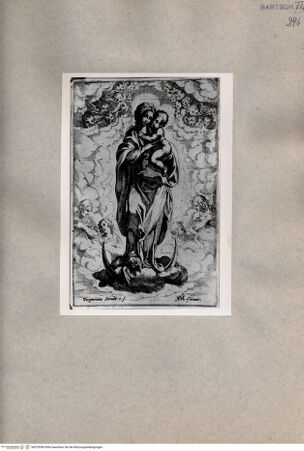 Vorderseite von  [http://creativecommons.org/publicdomain/mark/1.0/] Madonna mit Kind - , bh078596. Foto.