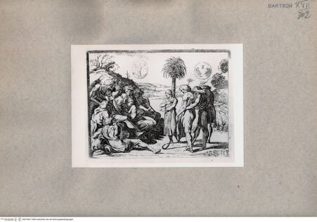 Vorderseite von  [http://creativecommons.org/publicdomain/mark/1.0/] Josef erklärt seinen Brüdern die Träume - , bh078637. Foto.