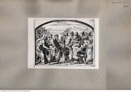 Vorderseite von  [http://creativecommons.org/publicdomain/mark/1.0/] Melchisedech und Abraham - , bh078647. Foto.