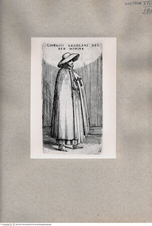 Vorderseite von  [http://creativecommons.org/publicdomain/mark/1.0/] Regularkleriker des Ben Morire - , bh078674. Foto.