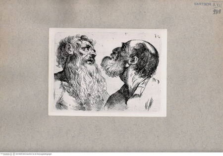 Vorderseite von  [http://creativecommons.org/publicdomain/mark/1.0/] Zwei bärtige Männer - , bh078689. Foto.