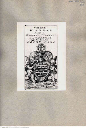 Vorderseite von  [http://creativecommons.org/publicdomain/mark/1.0/] Frontispiz - , bh078694. Foto.