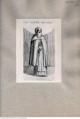 Vorderseite von  [http://creativecommons.org/publicdomain/mark/1.0/] Mönch des Brigittenordens - , bh078698. Foto.