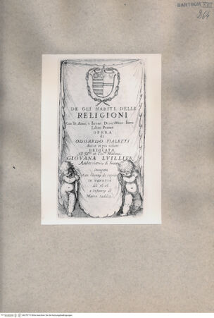 Vorderseite von  [http://creativecommons.org/publicdomain/mark/1.0/] Frontispiz - , bh078710. Foto.