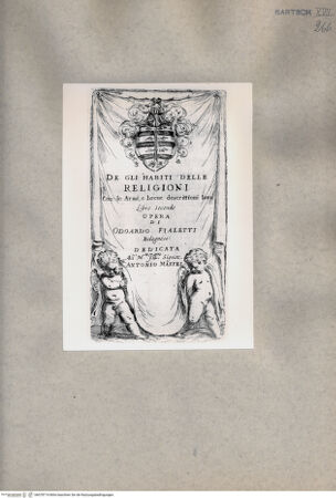 Vorderseite von  [http://creativecommons.org/publicdomain/mark/1.0/] Frontispiz - , bh078714. Foto.