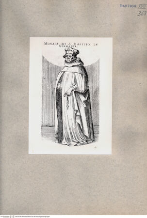 Vorderseite von  [http://creativecommons.org/publicdomain/mark/1.0/] Mönche des Basilianer-Ordens in Deutschland - , bh078780. Foto.