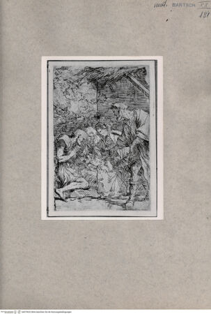 Vorderseite von  [http://creativecommons.org/publicdomain/mark/1.0/] Anbetung der Hirten - , bh079632. Foto.