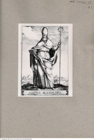 Vorderseite von  [http://creativecommons.org/publicdomain/mark/1.0/] Heiliger Blasius - , bh079641. Foto.