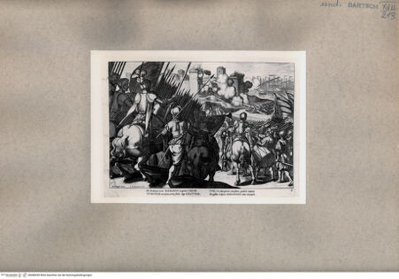 Vorderseite von  [http://creativecommons.org/publicdomain/mark/1.0/] "Sic Romana acies Romanus in agmine Caesar..." - , bh080050. Foto.