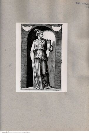 Vorderseite von  [http://creativecommons.org/publicdomain/mark/1.0/] Junge Frau mit einem Behältnis in der linken Hand - , bh080057. Foto.