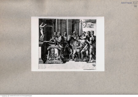 Vorderseite von  [http://creativecommons.org/publicdomain/mark/1.0/] Psyches Vater konsultiert das Orakel - , bh080083. Foto.