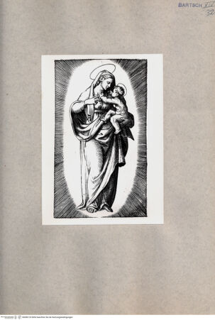 Vorderseite von  [http://creativecommons.org/publicdomain/mark/1.0/] Madonna mit Kind - , bh080120. Foto.
