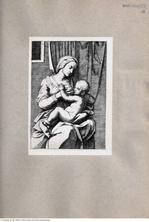 Vorderseite von  [http://creativecommons.org/publicdomain/mark/1.0/] Maria stillt das Jesuskind - , bh080191. Foto.