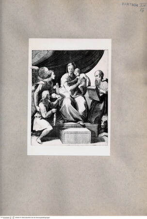 Vorderseite von  [http://creativecommons.org/publicdomain/mark/1.0/] Madonna mit dem Fisch - , bh080197. Foto.