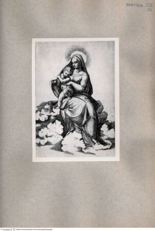 Vorderseite von  [http://creativecommons.org/publicdomain/mark/1.0/] Madonna mit Kind - , bh080198. Foto.