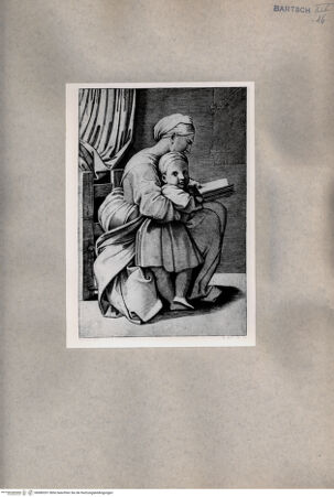 Vorderseite von  [http://creativecommons.org/publicdomain/mark/1.0/] Lesende Mutter mit Kind - , bh080201. Foto.