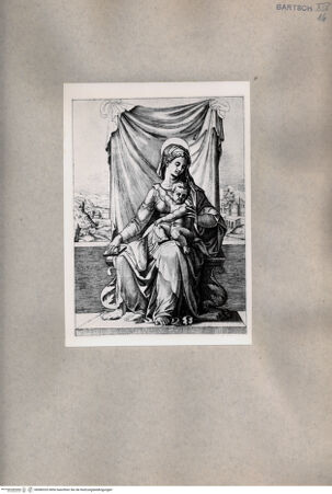 Vorderseite von  [http://creativecommons.org/publicdomain/mark/1.0/] Madonna mit Kind - , bh080203. Foto.