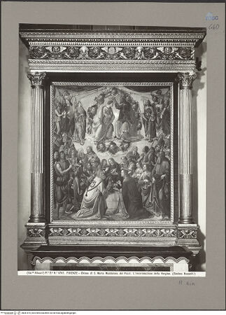 Vorderseite von Alinari [https://www.deutsche-digitale-bibliothek.de/content/lizenzen/rv-ez/] Krönung Mariens - Gesamtansicht, bh081875_recto. Foto.