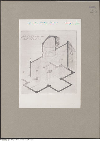 Vorderseite von unbekannt [https://www.deutsche-digitale-bibliothek.de/content/lizenzen/rv-ez/] Duomo - Schnitt der Vierung und Presbyterium, bh082950_recto. Foto.