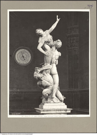 Vorderseite von Alinari [https://www.deutsche-digitale-bibliothek.de/content/lizenzen/rv-ez/] Der Raub der Sabinerinnen - , bh083652_recto. Foto.