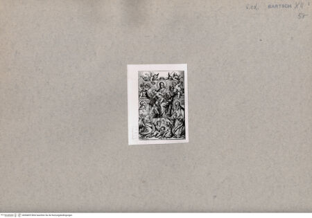 Vorderseite von  [http://creativecommons.org/publicdomain/mark/1.0/] Madonna mit Kind, heiliger Antonius und eine Heilige - , bh084825. Foto.