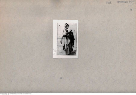 Vorderseite von  [http://creativecommons.org/publicdomain/mark/1.0/] Frau im Profil - , bh084893. Foto.