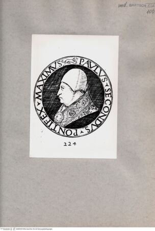 Vorderseite von  [http://creativecommons.org/publicdomain/mark/1.0/] Paul II. - , bh085209. Foto.