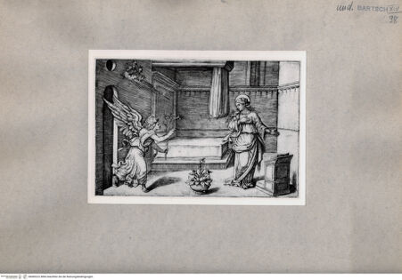 Vorderseite von  [http://creativecommons.org/publicdomain/mark/1.0/] Verkündigung - , bh085222. Foto.