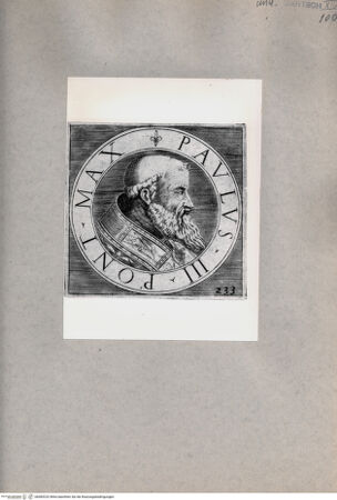 Vorderseite von  [http://creativecommons.org/publicdomain/mark/1.0/] Paul III. - , bh085232. Foto.
