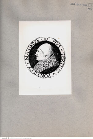 Vorderseite von  [http://creativecommons.org/publicdomain/mark/1.0/] Pius III. - , bh085238. Foto.