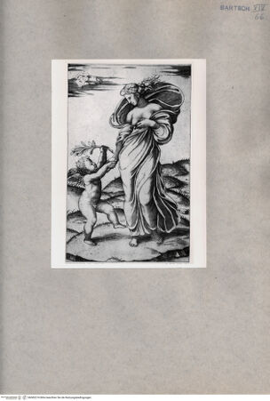 Vorderseite von  [http://creativecommons.org/publicdomain/mark/1.0/] Versöhnung von Minerva und Cupido - , bh085274. Foto.