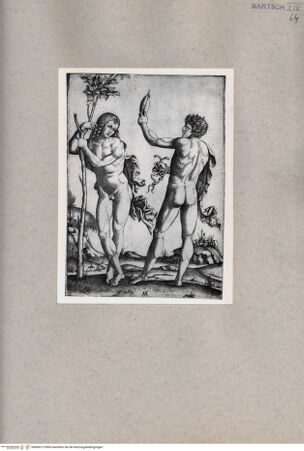 Vorderseite von  [http://creativecommons.org/publicdomain/mark/1.0/] Zwei nackte Männer - , bh085313. Foto.