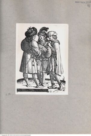 Vorderseite von  [http://creativecommons.org/publicdomain/mark/1.0/] Drei Sänger - , bh085416. Foto.