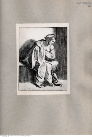 Vorderseite von  [http://creativecommons.org/publicdomain/mark/1.0/] Sitzende junge Frau - , bh085430. Foto.