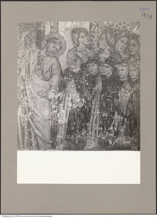 Vorderseite von Hutzel, Max [https://www.deutsche-digitale-bibliothek.de/content/lizenzen/rv-ez/] Jüngstes GerichtUnteres Register, links: das himmlische Jerusalem - Die Seligen, bh085455_recto. Foto: Hutzel, Max.