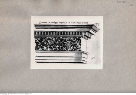 Vorderseite von  [http://creativecommons.org/publicdomain/mark/1.0/] Gebälk - , bh085860. Foto.