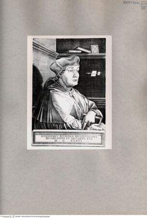 Vorderseite von  [http://creativecommons.org/publicdomain/mark/1.0/] Hieronymus Aleander - , bh085871. Foto.