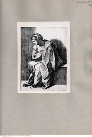 Vorderseite von  [http://creativecommons.org/publicdomain/mark/1.0/] Sitzende junge Frau - , bh085909. Foto.