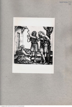 Vorderseite von  [http://creativecommons.org/publicdomain/mark/1.0/] Frau mit Kind und zwei Männern - , bh085920. Foto.