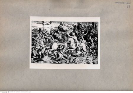 Vorderseite von  [http://creativecommons.org/publicdomain/mark/1.0/] Schlachtszene - , bh085927. Foto.