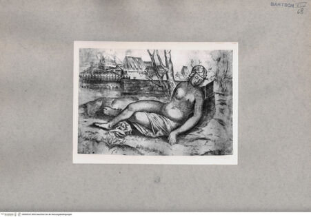 Vorderseite von  [http://creativecommons.org/publicdomain/mark/1.0/] Halbbekleidete Frau mit einer Blätterkrone - , bh085932. Foto.