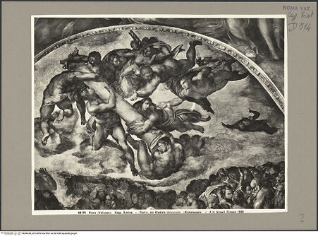 Vorderseite von Alinari [https://www.deutsche-digitale-bibliothek.de/content/lizenzen/rv-ez/] Das Jüngste Gericht - Engel mit Säule, bh086368_recto. Foto.