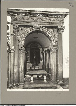 Vorderseite von Alinari [https://www.deutsche-digitale-bibliothek.de/content/lizenzen/rv-ez/] San FrancescoCappella Cardini - Gesamtansicht, bh087049_recto. Foto.