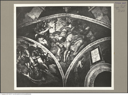 Vorderseite von ICCD [https://www.deutsche-digitale-bibliothek.de/content/lizenzen/rv-ez/] Die Sixtinische DeckeSzenen des Alten TestamentsDie Eherne Schlange - , bh087877_recto. Foto.