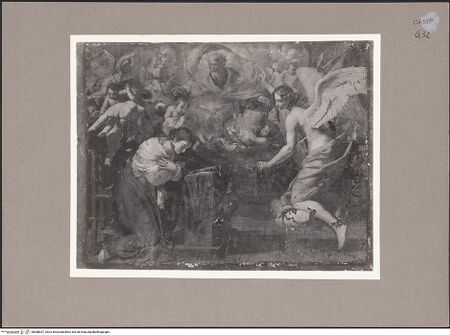 Vorderseite von Sopr. BAS NA [https://www.deutsche-digitale-bibliothek.de/content/lizenzen/rv-ez/] Kassettendecke mit Szenen aus dem Neuen TestamentVerkündigung - Gesamtansicht, bh088037_recto. Foto.