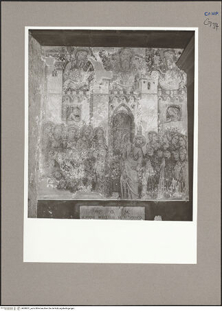 Vorderseite von Hutzel, Max [https://www.deutsche-digitale-bibliothek.de/content/lizenzen/rv-ez/] Jüngstes GerichtUnteres Register, links: das himmlische Jerusalem - Gesamtansicht, bh088531_recto. Foto: Hutzel, Max.