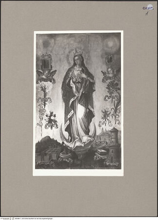 Vorderseite von Sopr. BAS NA [https://www.deutsche-digitale-bibliothek.de/content/lizenzen/rv-ez/] Maria Immaculata - Gesamtansicht, bh088817_recto. Foto.