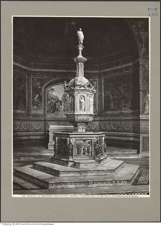 Vorderseite von Alinari [https://www.deutsche-digitale-bibliothek.de/content/lizenzen/rv-ez/] Taufbrunnen - Gesamtansicht, bh089120_recto. Foto.