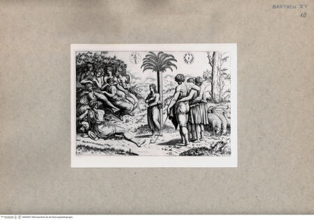 Vorderseite von  [http://creativecommons.org/publicdomain/mark/1.0/] Joseph erzählt seinen Brüdern seine Träume - , bh090697. Foto.